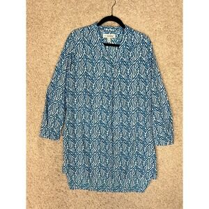 COOLIBAR Swim Cover Up Dress Womens Small Tropical UPF 50+ Shift Resort Beach